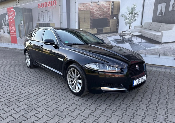 Jaguar XF cena 55900 przebieg: 215000, rok produkcji 2013 z Lubań małe 56